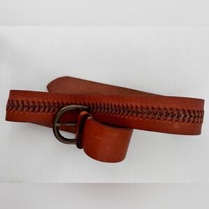 Ralph Lauren Tan Leather Woven Belt